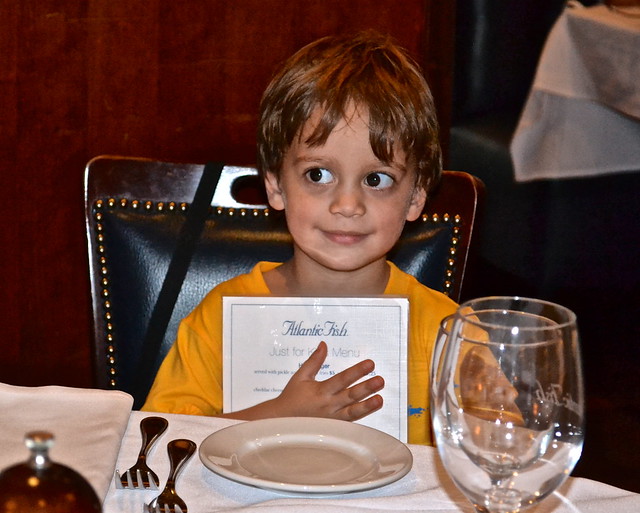 kid at atlantic fish company boston