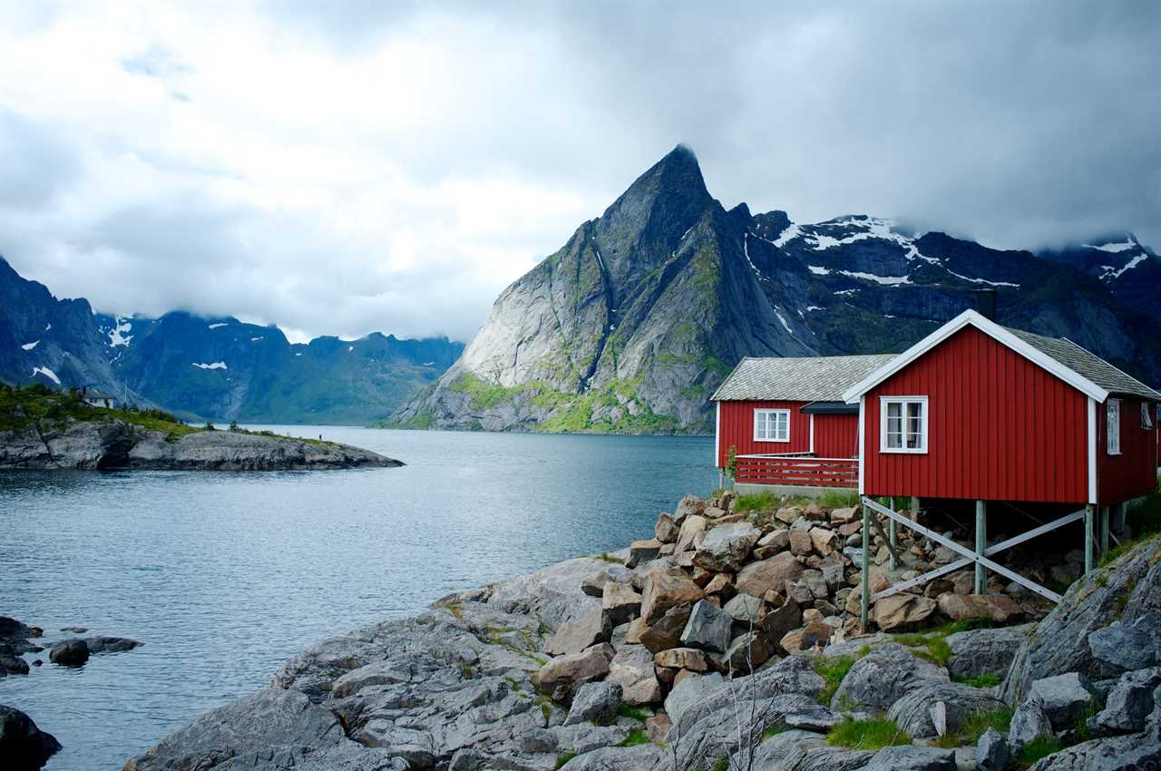 Norwegian house by the lake