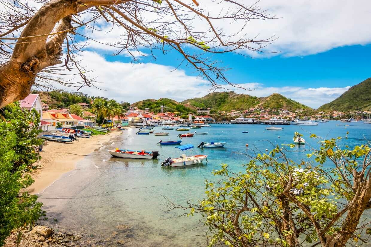 Beach on the bay Des Saintes, Terre-de-Haut, Guadeloupe.