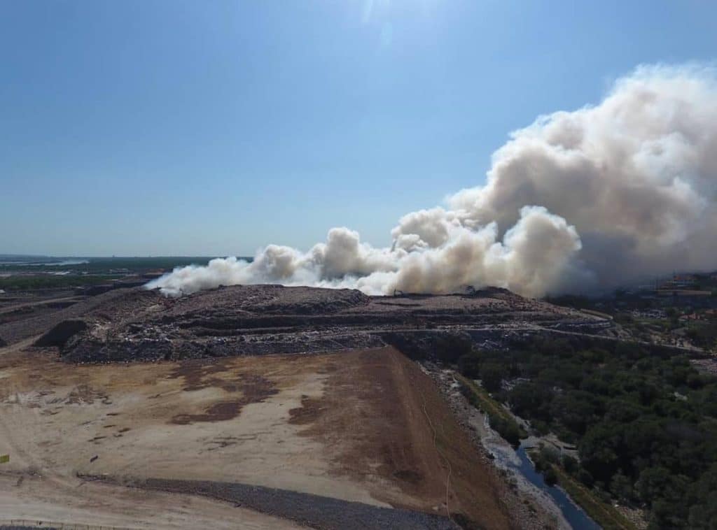 Massive Fire Breaks Out At Trash Disposal Site In Bali