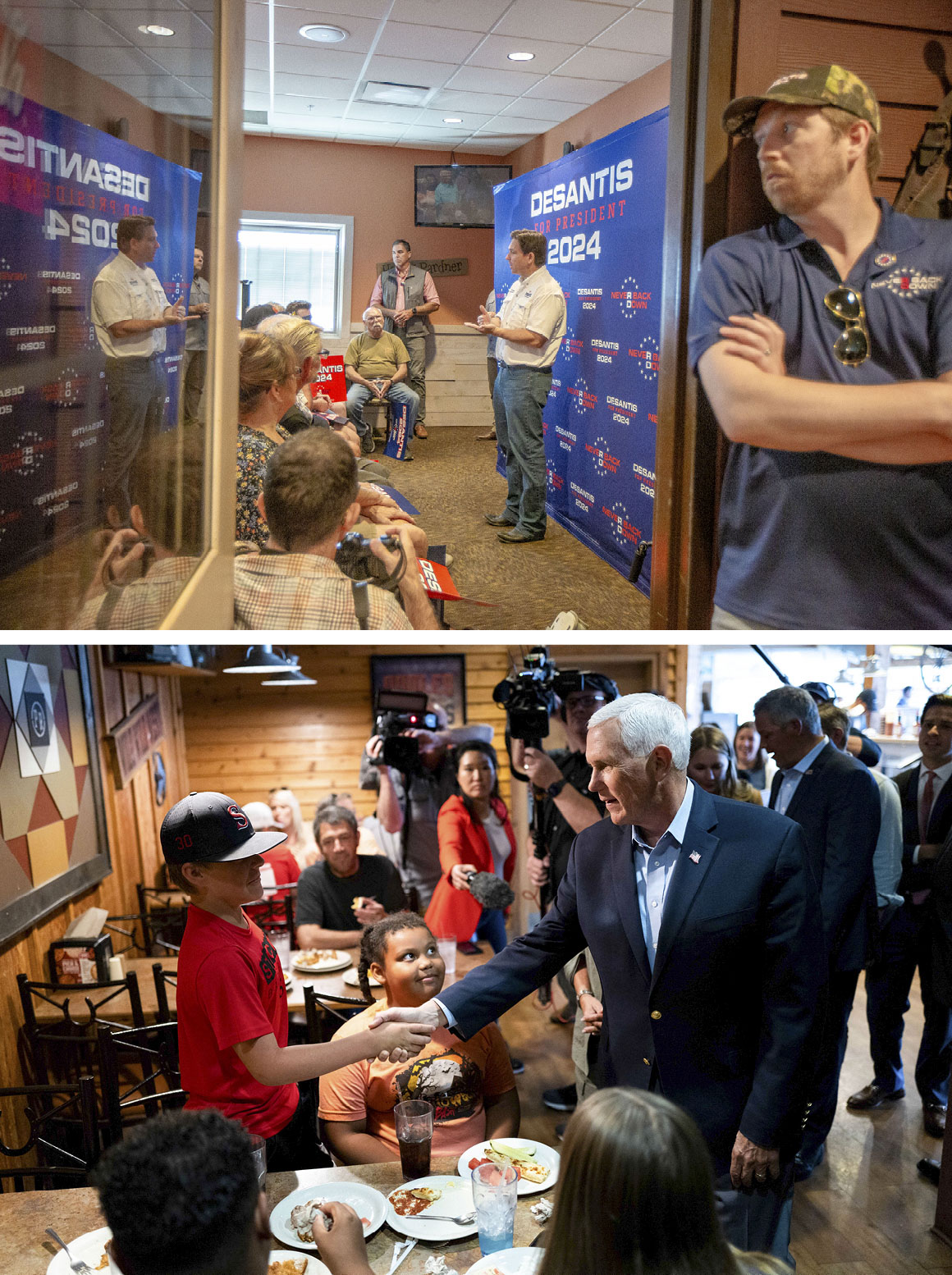 The nation's partisan divide runs right down the buffet line of this pizza chain