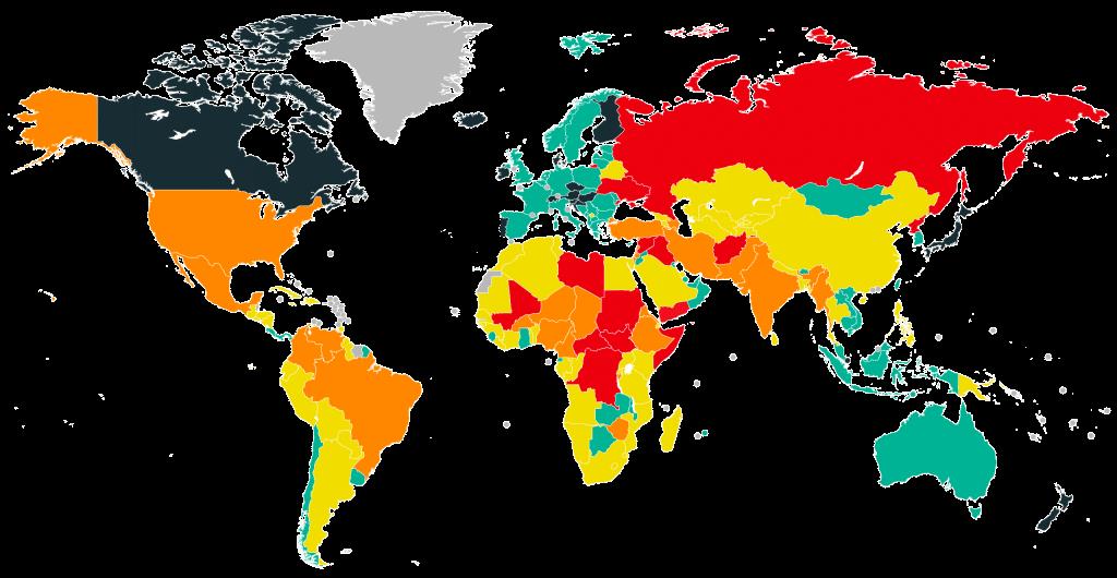 Global Peace Index World Map