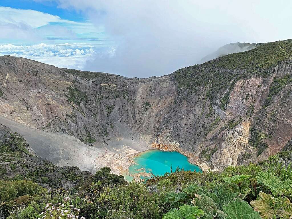 Crater Irazu volcano in costa rica