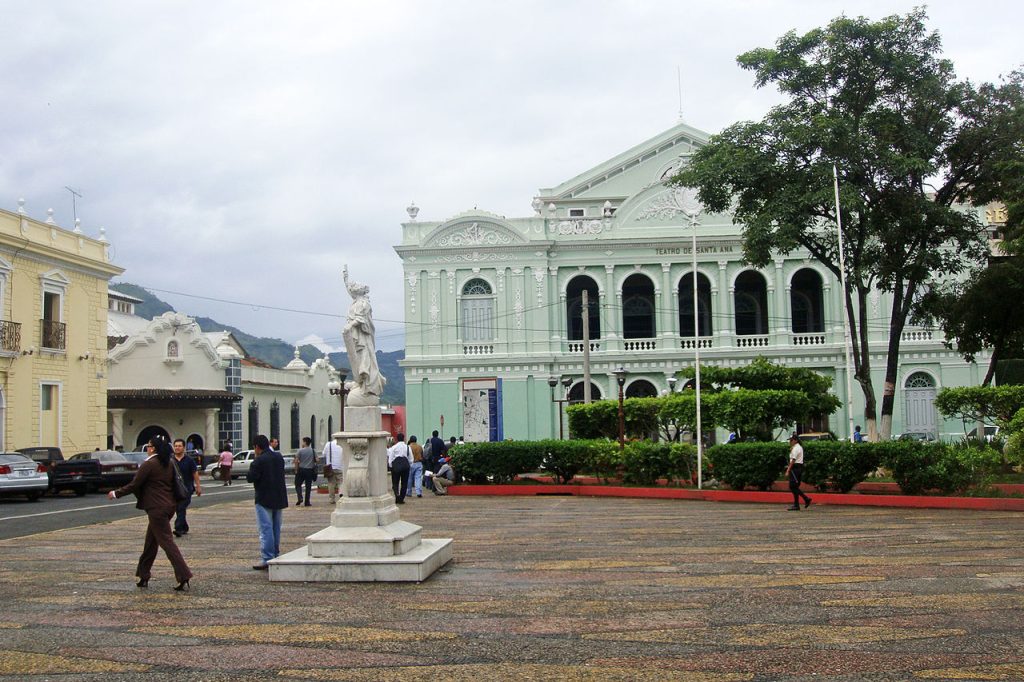 Santa Ana Theater and square in Santa Ana El Salvador