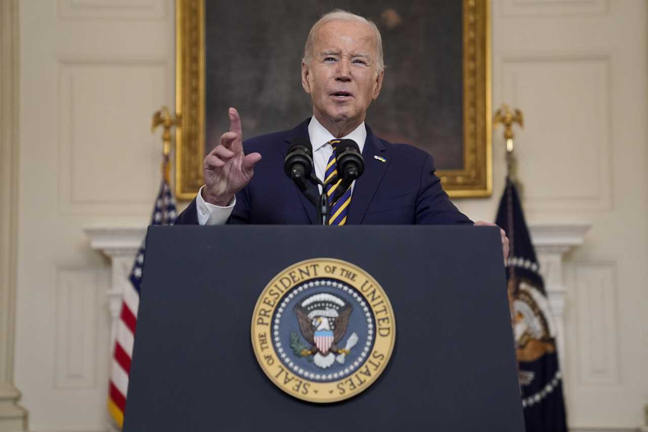 Biden blames Trump for the border deal's failure, saying that Republicans have 'caved'.