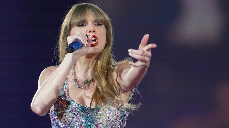 Taylor Swift reveals 'secret' double album in '2am surprise' - including track inspired by boyfriend Travis Kelce | Ents & Arts News | Sky News