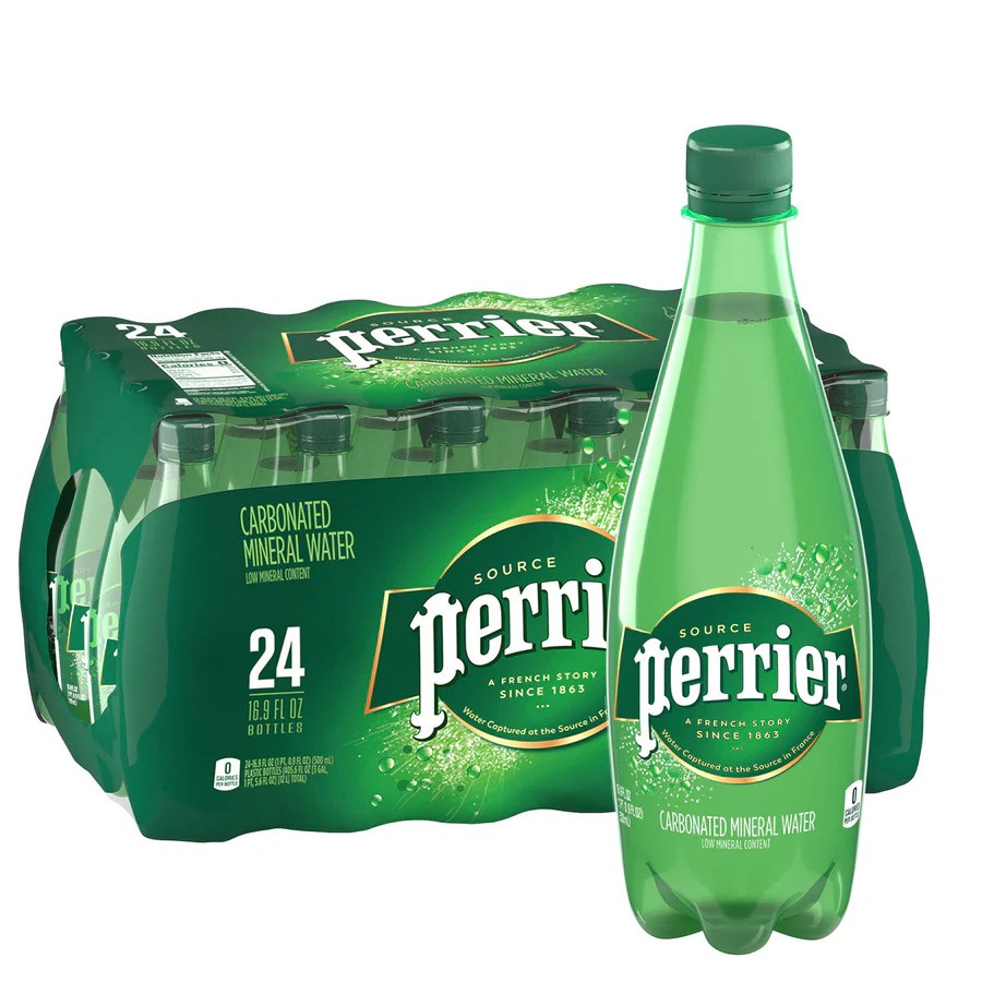 Perrier - Sparkling Mineral Water 24ct 16.9 fl. oz Plastic Bottles – Executive Beverage - Mobile Bartenders & Waiters | Bar Rentals | Commercial Staffing